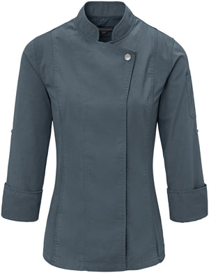 bluza kucharska damska Carter długi rękaw; Kleidergröße 48; szaro-błękitny