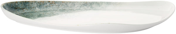 półmisek Purior; 40x21x3.8 cm (DxSxW); biały/niebieski petrol; 3 sztuka / opakowanie