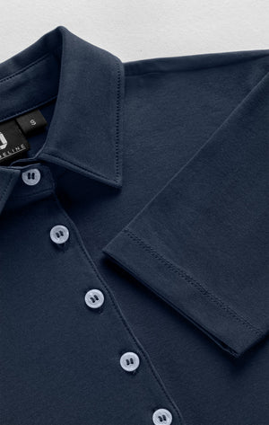 Poloshirt Damen Langarm Malme Regular Fit; Kleidergröße XL; granat
