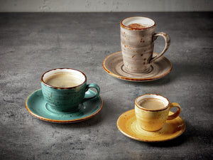 Espresso-Untertasse Nebro; 12.5x1.5 cm (ØxW); żółty; 6 sztuka / opakowanie