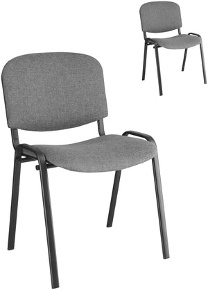 ISO-Konferenzstuhl Stavio; 54x42x79.5 cm (SxGxW); ciemny szary; 2 sztuka / opakowanie