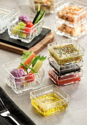 szklane misy Stack; 120ml, 3.6 cm (W); transparentny; 6 sztuka / opakowanie