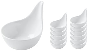 mini miseczki  Tropfen; 60ml, 8.8x6.8x6.3 cm (DxSxW); biały; 12 sztuka / opakowanie