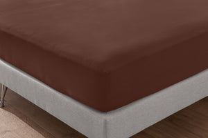 prześcieradło z gumką Jersey; 90-100x190-200 cm (SxD); brązowy; 2 sztuka / opakowanie