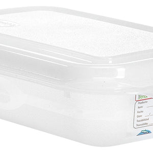 pojemnik GN z tworzywa sztucznego Dena 45017; Größe GN 1/4, 1800ml, 26.5x16.2x6.5 cm (DxSxG); biały; 6 sztuka / opakowanie