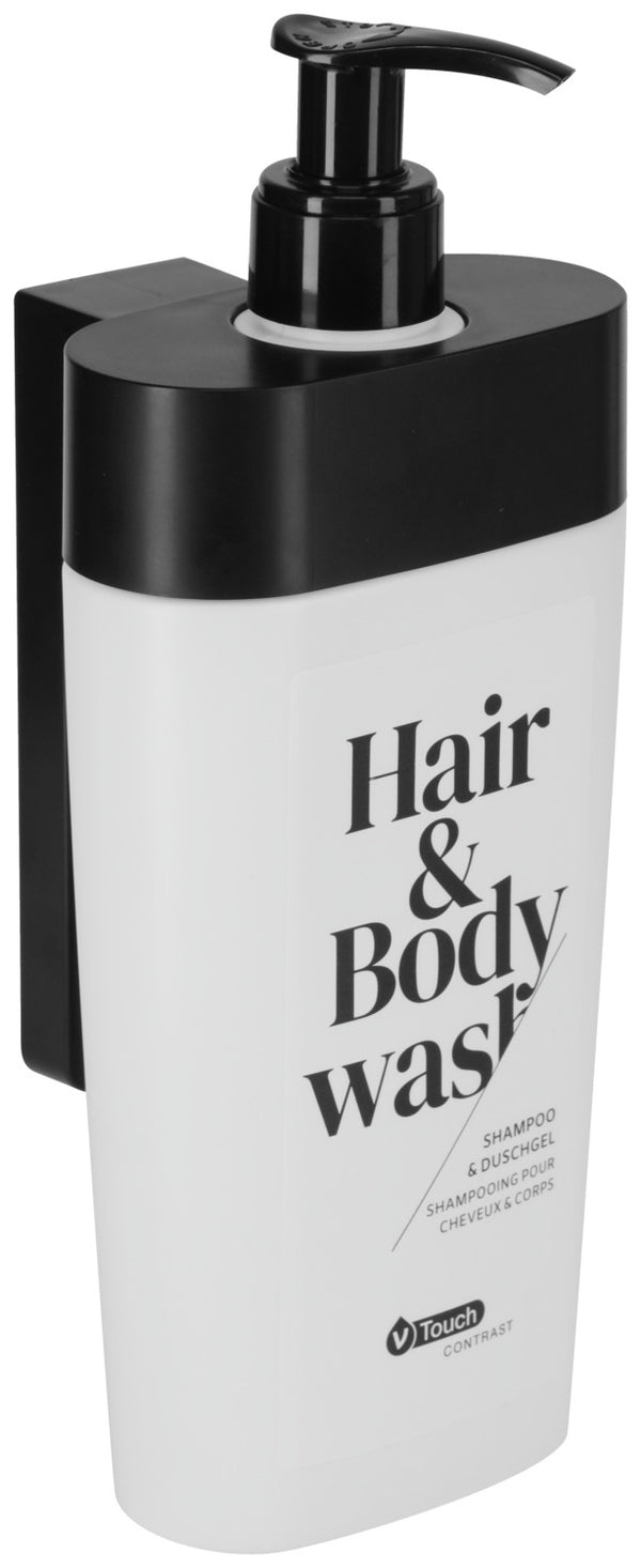 szampon i żel pod prysznic Contrast w dozowniku z pompką 2 w 1; 400 ml; żółty; 24 sztuka / opakowanie