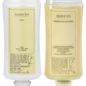 zestaw próbny dozownik Amber Spa; szary
