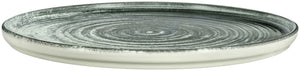 talerz płaski z rantem Etana; 24x1.1 cm (ØxW); biały/antracyt; okrągły; 6 sztuka / opakowanie