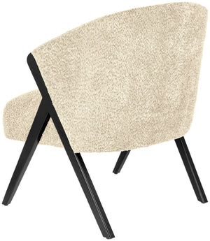 Sessel Caso Boucle; 69x70x77 cm (SxGxW); siedzisko beżowy, stelaż czarny