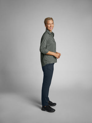 Bluse Langarm Olivia Comfort Fit; Kleidergröße 34; ciemny szary