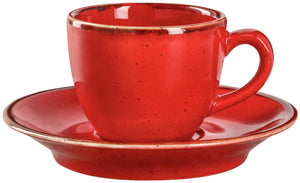 filiżanka do espresso Sidina; 80ml, 6.5x5 cm (ØxW); czerwony; okrągły; 6 sztuka / opakowanie