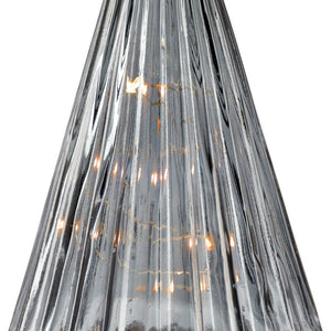 szklane drzewko LED Fenris; 10.8x19.5 cm (ØxW); antracyt/złoto