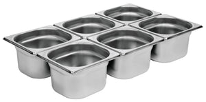 pojemnik GN Premium  1/6; Größe GN 1/6, 1600ml, 17.6x16.2x10 cm (DxSxG); srebro