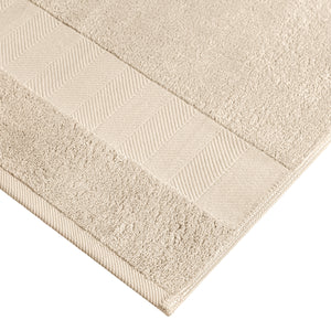 Handtuch Evora Fischgrat Bordüre; 50x100 cm (SxD); beżowy
