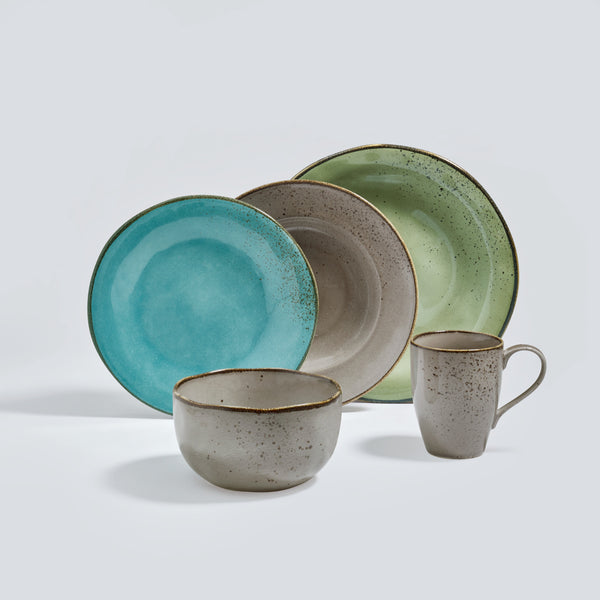 talerz płaski Palana towar 1B; 27 cm (Ø); turkusowy; okrągły; 6 sztuka / opakowanie