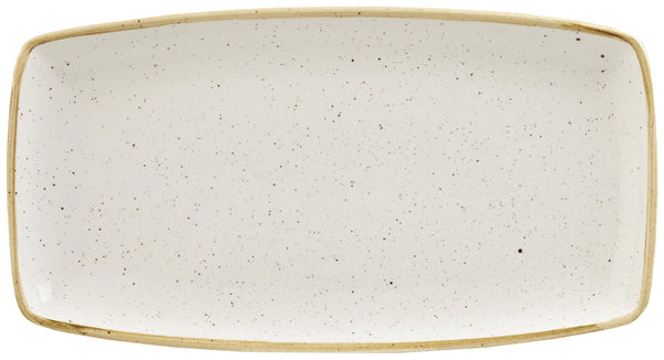 Oblong Platte Stonecast Barley White; 35x28.5 cm (DxS); biały/brązowy; prostokątny; 6 sztuka / opakowanie