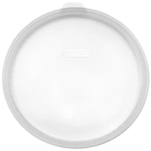 pokrywa uniwersalna Nevara; 23.5 cm (Ø); biały półprzezroczysty; okrągły