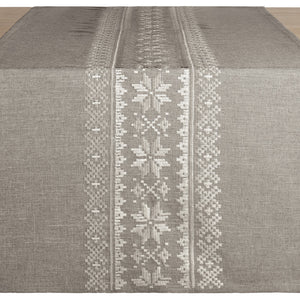 Tischläufer Nova Nordica; 40x130 cm (SxD); jasny szary/beżowy