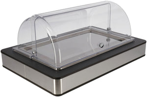 witrynka chłodząca Fundale antracyt stal szlachetna 1/1; Größe GN 1/1, 63x42.5x27.4 cm (DxSxW); antracyt/transparentny/stal nierdzewna; prostokątny