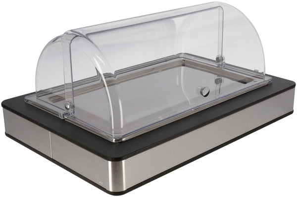 witrynka chłodząca Fundale antracyt stal szlachetna 1/1; Größe GN 1/1, 63x42.5x27.4 cm (DxSxW); antracyt/transparentny/stal nierdzewna; prostokątny