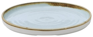 talerz płaski ze wysokim brzegiem; 21x2 cm (ØxW); jasny niebieski/brązowy; okrągły; 6 sztuka / opakowanie