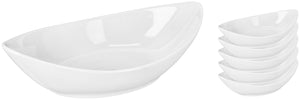 miska porcelanowa Lima; 220ml, 19.5x11.5x5.5 cm (DxSxW); biały; 6 sztuka / opakowanie