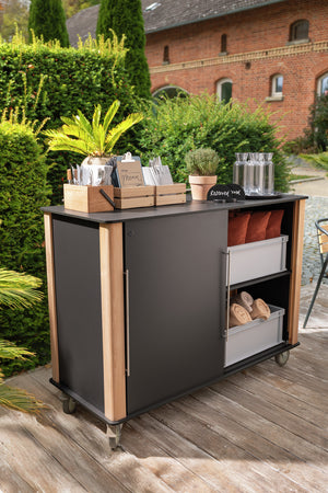 Outdoor-Servicestation Barugo; 145x60x90 cm (SxGxW); antracyt/-