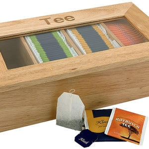 Teebox Holz; 33.5x20x9 cm (DxSxW); naturalny