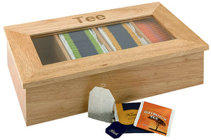 Teebox Holz; 33.5x20x9 cm (DxSxW); naturalny