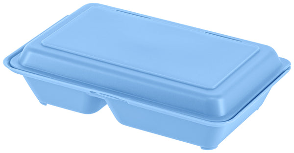 lunch box do wielokrotnego użytku Yari średnia; 800ml, 15.7x24.6x6.1 cm (DxSxW); niebieski; prostokątny; 25 sztuka / opakowanie