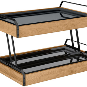 witrynka chłodząca Montana dąb Melamin flach 1/1 + 2/4 zweistöckig; Größe GN 1/1