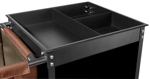 Housekeeping Wagen Service mit Wäschesack; 95x50x112 cm (DxSxW); czarny/brązowy