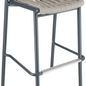 Outdoor-Barstuhl Lumaro; 40x42x90 cm (SxGxW); siedzisko taupe