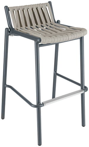 Outdoor-Barstuhl Lumaro; 40x42x90 cm (SxGxW); siedzisko taupe