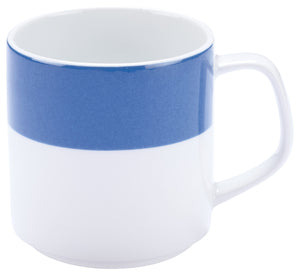 kubek Multi-Color; 245ml, 6x7.8 cm (ØxW); biały/niebieski; okrągły; 6 sztuka / opakowanie