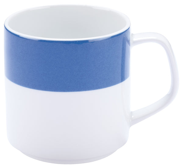 kubek Multi-Color; 245ml, 6x7.8 cm (ØxW); biały/niebieski; okrągły; 6 sztuka / opakowanie
