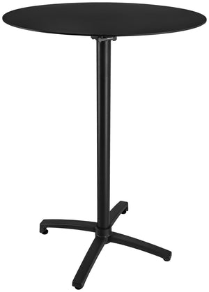 Outdoor-Aluminium-Stehtisch Taipa rund; 80x108 cm (ØxW); Platte czarny