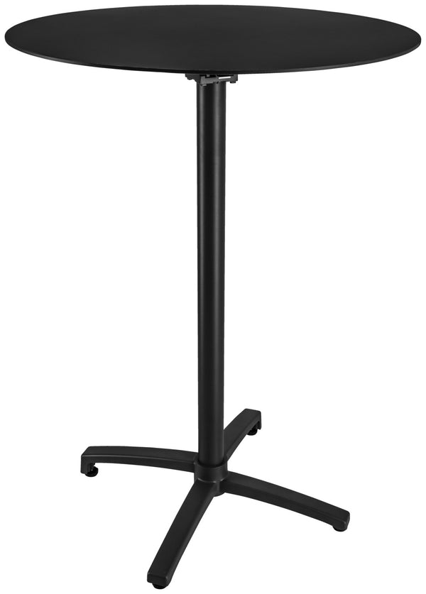 Outdoor-Aluminium-Stehtisch Taipa rund; 80x108 cm (ØxW); Platte czarny