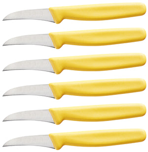 nóż do obierania Marcata; Klingenlänge 6 cm, 16 cm (D); żółty; 6 sztuka / opakowanie