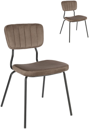 Polsterstuhl Jolo Samt; 50x52x81 cm (SxGxW); siedzisko taupe