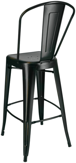 Barstuhl Ferano im Industriedesign; 45.5x54.5x118.4 cm (SxGxW); czarny/brąz; 2 sztuka / opakowanie