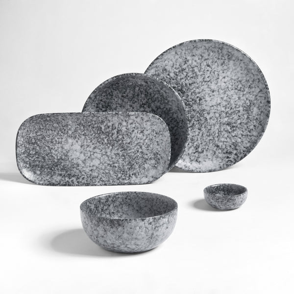 talerz płaski Mamoro okrągły; 16 cm (Ø); czarny/biały; okrągły; 6 sztuka / opakowanie