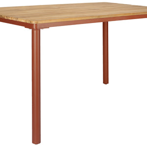 Outdoor-Teaktisch Zolia rechteckig; 130x80x76 cm (DxSxW); Platte brązowy