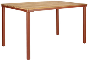 Outdoor-Teaktisch Zolia rechteckig; 130x80x76 cm (DxSxW); Platte brązowy