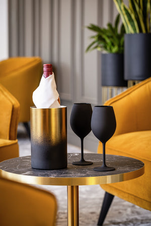 Flaschenkühler Abdi; 1600ml, 12x20 cm (ØxW); czarny/złoto