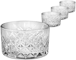 szklana misa Timeless; 225ml, 9x5.4 cm (ØxW); transparentny; 4 sztuka / opakowanie