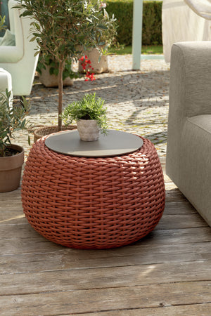 Outdoor Sitz-Pouf / Beistelltisch Tavano; 60x41 cm (ØxW); -; cylindryczny