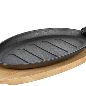 patelnia do serwowania Basic uchwyt zdejmowalny; 27x17.5 cm (DxS); czarny; owalny