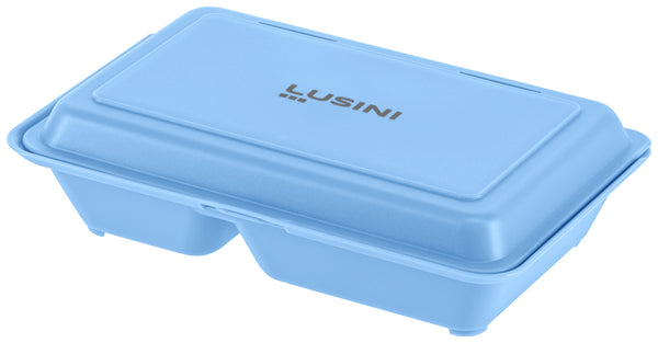 lunch box do wielokrotnego użytku Yari średnia; 800ml, 15.7x24.6x6.1 cm (DxSxW); niebieski; prostokątny; 25 sztuka / opakowanie