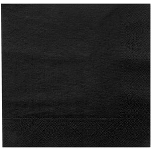 Papierserviette 2-lagig; 39x39 cm (SxD); czarny; 100 sztuka / opakowanie